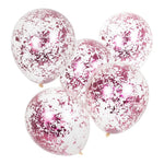 Pink Shredded Confetti Balloons - 12" Latex