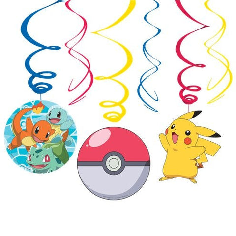 Pokémon Hanging Swirl Decorations