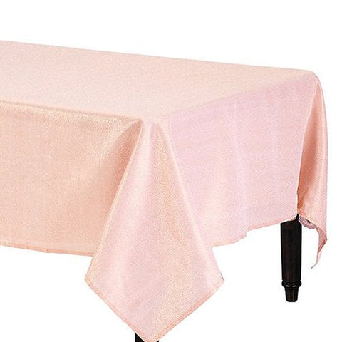 Premium Metallic Rose Gold Fabric Table Cover - 1.52m x 2.13m