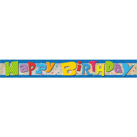 Rainbow Stars Birthday Foil Banner