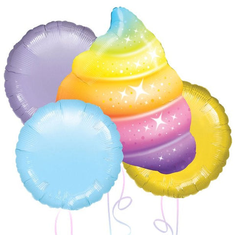 Rainbow Unicorn Poop Balloon Bouquet