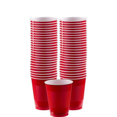Red Plastic Cups - 473ml