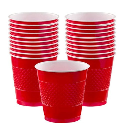Red Plastic Party Cups - 355ml