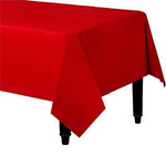 Red Plastic Table Cover - 1.4m x 2.8m
