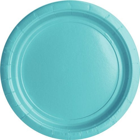 Robin's-Egg Blue Paper Plates - 23cm