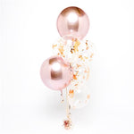 Rose Gold Orbz Balloon Bouquets - 1 Bunch