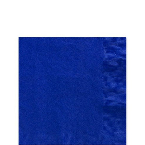 Royal Blue Beverage Napkins - 25cm