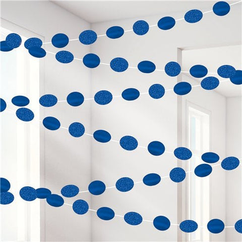 Royal Blue Hanging String Decorations - 2.1m