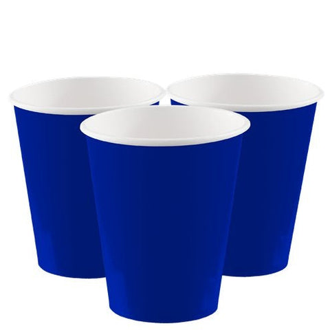 Royal Blue Paper Party Cups - 266ml