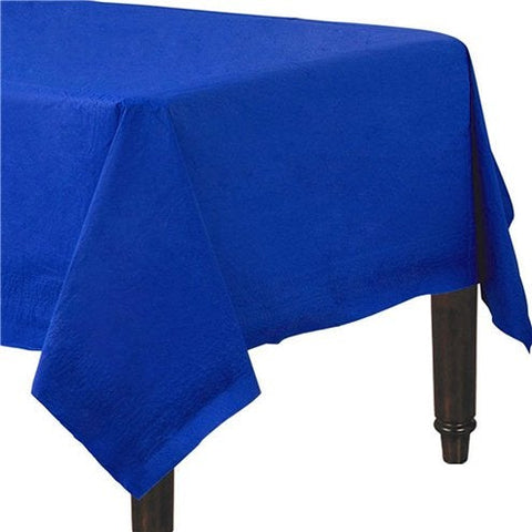 Royal Blue Plastic Lined Paper Tablecover - 1.4m x 2.8m