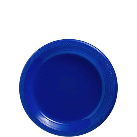 Royal Blue Plastic Plates - 18cm