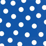 Royal Blue Polka Dot Napkins - 33cm