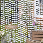 Rustic Country White Floral Curtain Backdrop