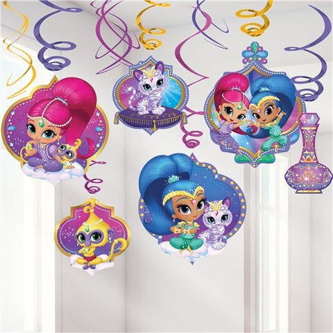 Shimmer & Shine Hanging Swirl Decorations