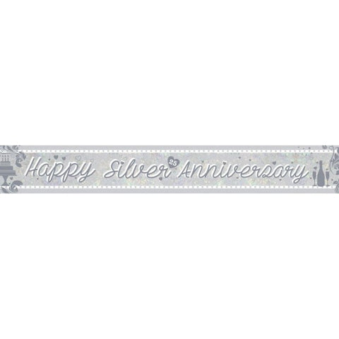 Silver Anniversary Foil Banner