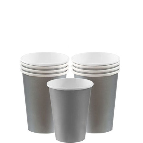 Silver Paper Party Cups - 266ml