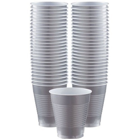 Silver Plastic Cups - 473ml