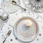 Silver Sparkly Plates - 18cm