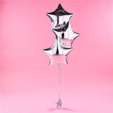 Silver Star Foil Balloon Kit