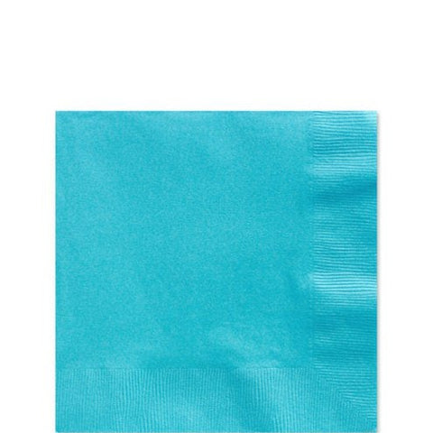 Turquoise Beverage Napkins - 25cm