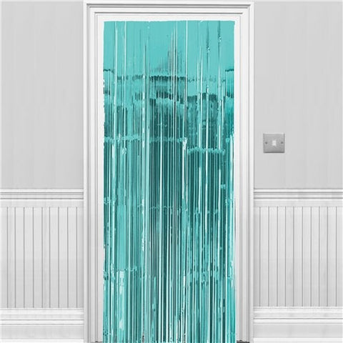 Turquoise Foil Curtain - 2.4m