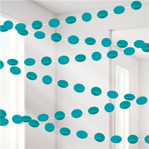 Turquoise Hanging String Decorations - 2.1m