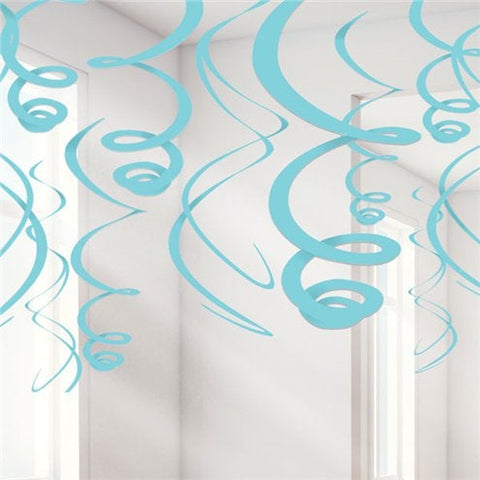 Turquoise Hanging Swirls Decoration - 55cm