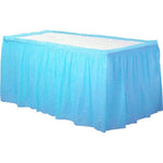Turquoise Plastic Tableskirt - 73cm x 4.2m