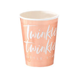 Twinkle Twinkle Rose Gold Paper Cups - 266ml