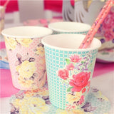 Vintage Tea Party Paper Cups - 250ml