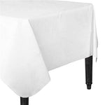 White Flannel-Backed Vinyl Tablecover - 1.3m x 2.2m