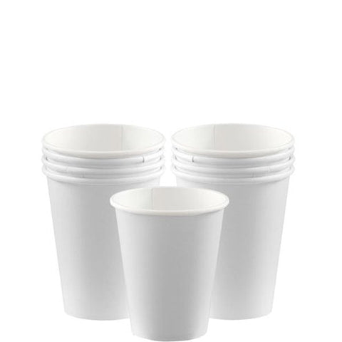 White Paper Party Cups - 266ml