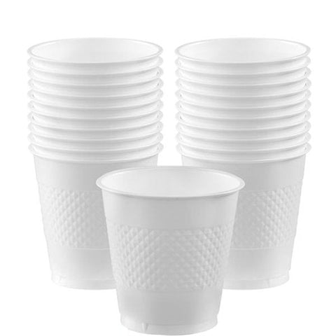 White Plastic Party Cups - 355ml