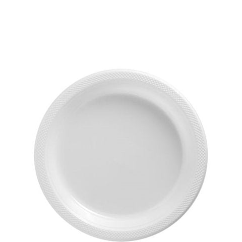 White Plastic Plates - 18cm
