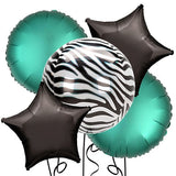 Zebra Orbz Foil Balloon Kit