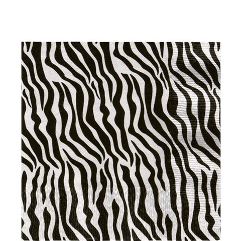 Zebra Print Luncheon Napkins - 33cm